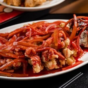 Pescado Racimo de Uvas en Salsa Agridulce